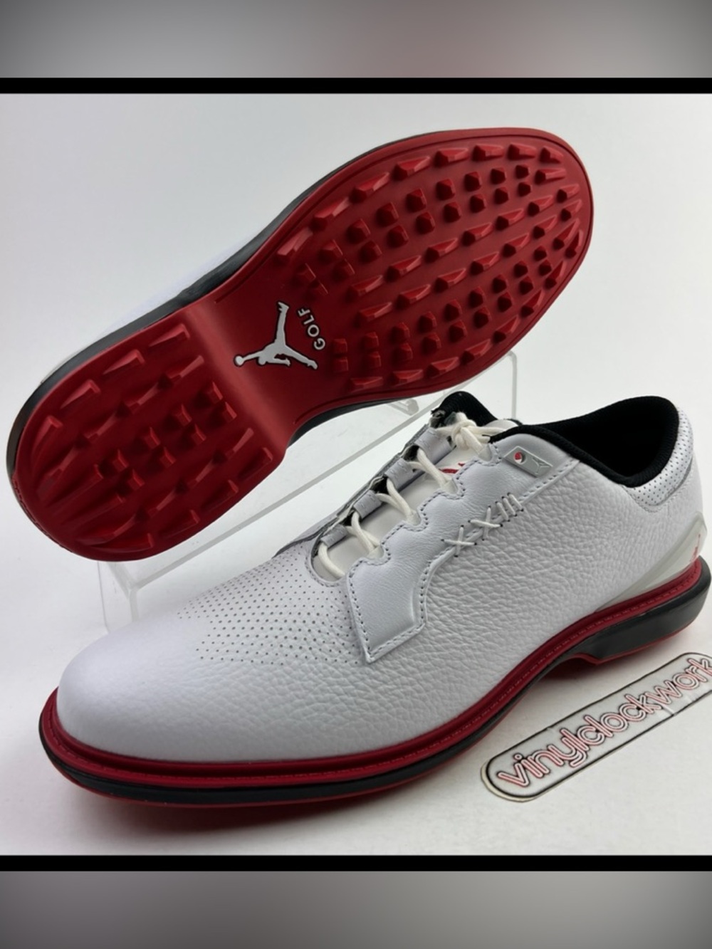 Nike Jordan ADG 5 Men's Golf Shoes Size 12 White Black Red FQ6642-103